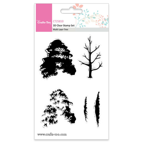 Tree 3D Clear Stamp Set - Multi Layer (5pcs) Crafts Too CT25810