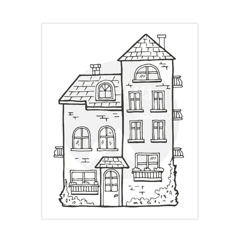 Tall House Clear Scene Stamp John Lockwood By Two Jays Stamps CTJJ201