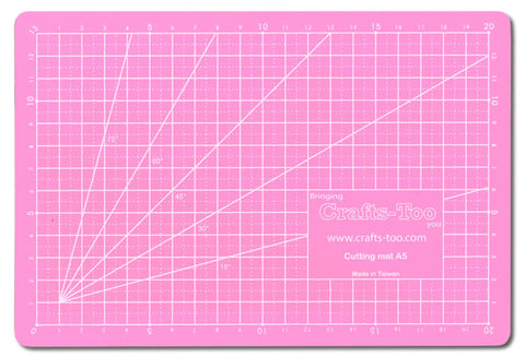 Pink & Black A5 Cutting Mat Self Healing Mat By Craft Too CTCMA5