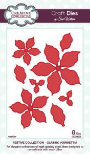 Classic Poinsettia Festive Collection Craft Dies by Sue Wilson Creative Expressions CED3008