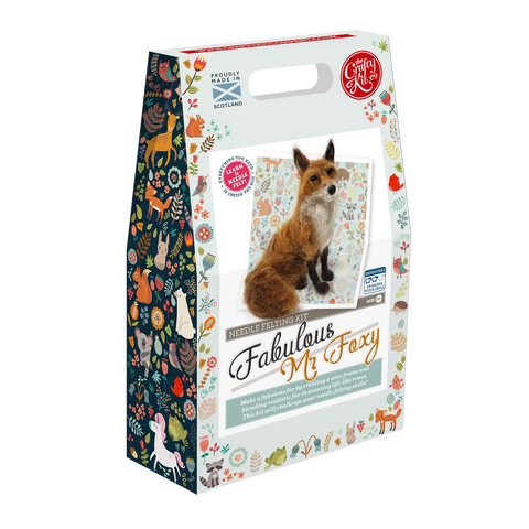 Fabulous Mr Foxy Needle Felting Kit Crafting Kit The Crafty Kit Company CKC-NF-143