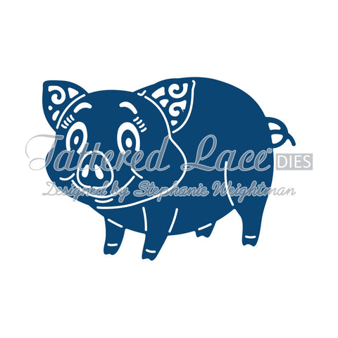 Pig Die Tattered Lace D697
