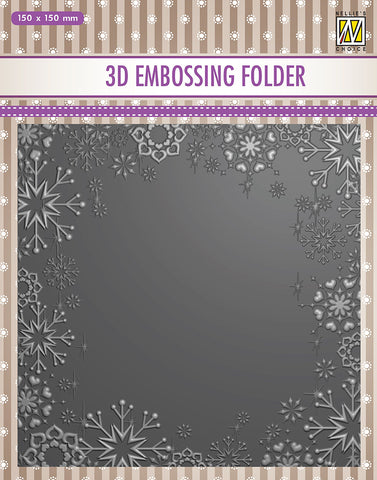 Snowflake Frame Snellen Embossing Folder EF3D015
