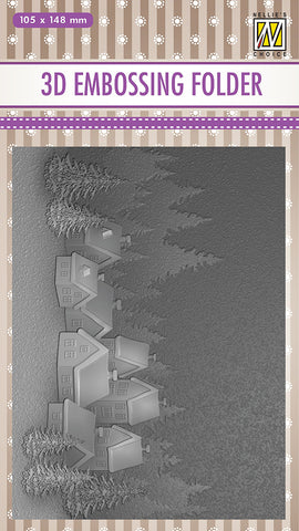 Snowy Village Nellie Snellen Embossing Folder EF3D017