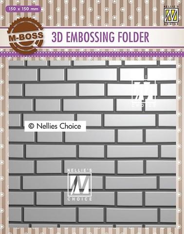 Brick Wall Nellie Snellen Embossing Folder EF3D023