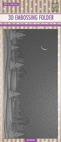 Snowy Landscape Nellie Snellen Embossing Folder EF3D036
