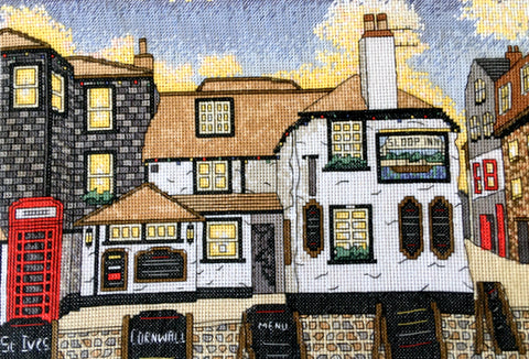 The Sloop Inn, St. Ives Counted Cross Stitch Kit By Emma Louise Art Stitch Design