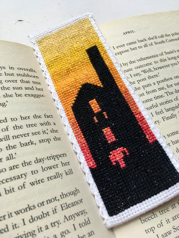 Sunset Tin Mine, Cornwall Counted Cross Stitch Bookmark Kit By Emma Louise Art Stitch Design