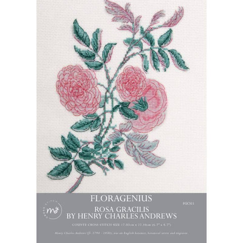 Floragenius Rose Gracilis By Henry Charles Andrews Counted Cross Stitch Kit By My Cross Stitch FGCS11