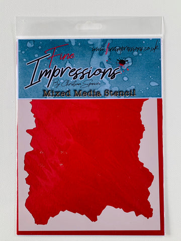 Worn and Torn Mixed Media Stencil By Christian Spencer for Fine Impressions FICSST001