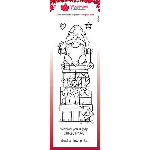 Gnome Gifts Stamp Set From Woodware Christmas Collection By Creative Expressions FRS421
