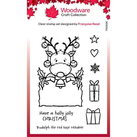 Festive Rudolph Stamp Set From Woodware Christmas Collection By Creative Expressions FRS936