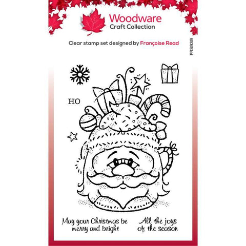 Santa Cup Stamp Set From Woodware Christmas Collection By Creative Expressions FRS939