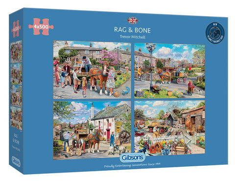 Rag & Bone 4x 500 Piece Jigsaws Puzzle By Gibsons G5018