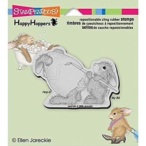 Easter Bunny House Mouse Designs Happy Hoppers Cling Rubber Stamp By Stampendous HHCV01