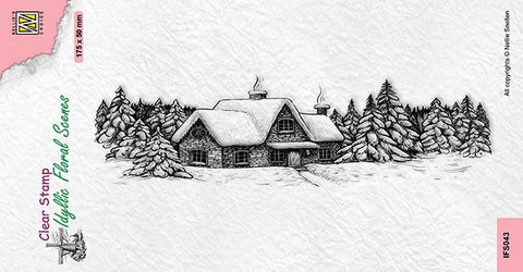 Snowy House Clear Stamp Christmas Time From Nellie's Choice By Nellie Snellen IFS043