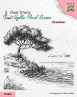 Tree on Shore Clear Stamp Idyllic Floral Scenes Nellie Snellen IFS053