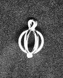 Silver Plated Hollow Filigree Pendent Cage 19x12mm TRC120