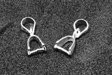 Silver Tone Ice Pick & Pinch Bails Findings 15x5mm TRC396