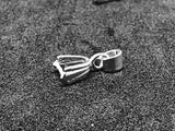 Silver Tone Ice Pick & Pinch Bails Findings 15x5mm TRC396