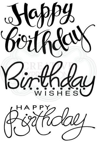 Woodware Clear Singles - Big Birthday Words JGS630