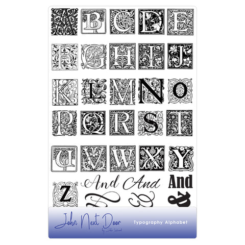John Next Door Clear Stamp - Typography Alphabet (32pcs) JND076