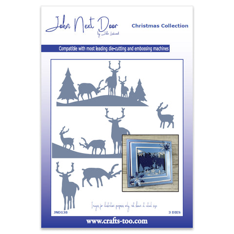 Deer Scenes 2019 Die John Next Door Christmas Collection Dies JND138