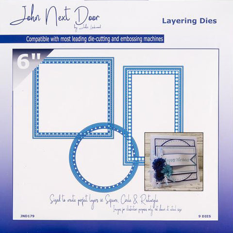 Layering 6" Dies John Next Door Card Die Collection (9pcs) Ref: JND179