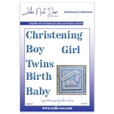 Stencil Christening Sentiments John Next Door Additions Dies By John Lockwood JND219