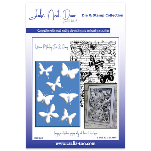 Butterflies Die & Stamp Collection (1 Die & 1 Stamp) John Next Door By John Lockwood JND228