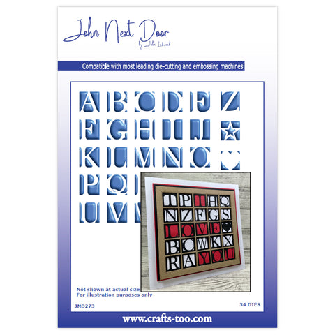 Regal Alphabet John Next Door Additions Collection Dies (34pcs) JND273