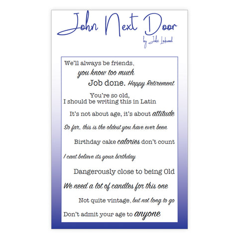 Amusing Flag Sentiments John Next Door Clear Stamp By John Lockwood JND302