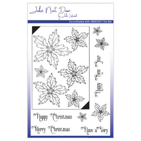 John Next Door Clear Stamp - Poinsettia JND50013