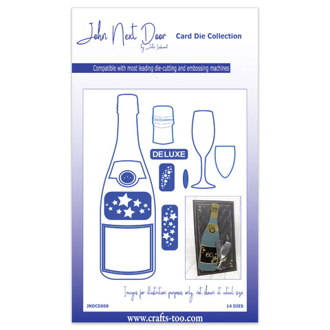 Champagne Bottle John Next Door Die By John Lockwood (14pcs) JNDCD009 Crafts Too