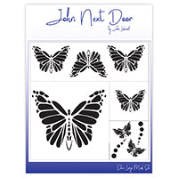 John Next Door Mask Stencil - Butterflies Set of 4 JNDM0019
