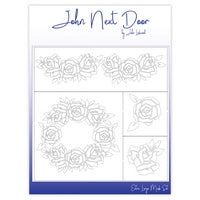 John Next Door Mask Stencil Blossoming Roses Set of 4 JNDM0023