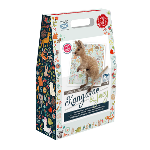 Kangaroo & Joey Needle Felting Kit Crafting Kit The Crafty Kit Company CKC-NF-128