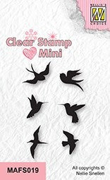 Birds 2 Clear Stamp Mini Stamps Nellies Choice By Nellie Snellen MAF019