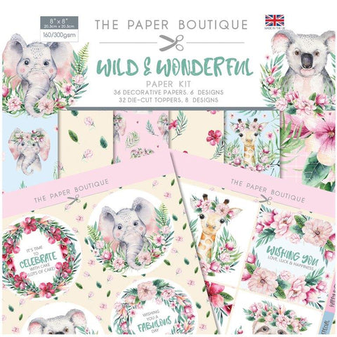 Wild Wonderful Paper Kit 8x8 Pad 160/300gsm By The Paper Boutique PB1282