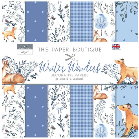 Winter Wonders Decorative Papers 8x8 36 Sheets 160gsm By The Paper Boutique PB1424