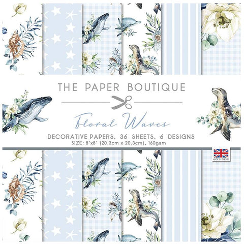 Floral Waves Paper Pad 8x8 36 Sheets 160gsm By The Paper Boutique PB1554