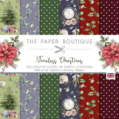 Timeless Christmas Papers 8x8 36 Sheets 150gsm By The Paper Boutique PB1894