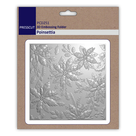 Poinsettia Die and Embossing Folder Set By Presscut from Crafts Too PCD251
