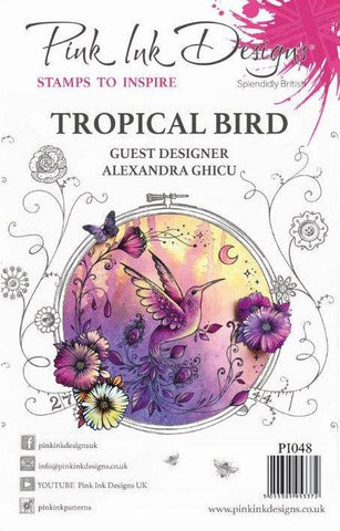 Tropical Bird Guest Designer Alexandra Ghicu 6 Stamps Set By Pink Ink Designs PI048