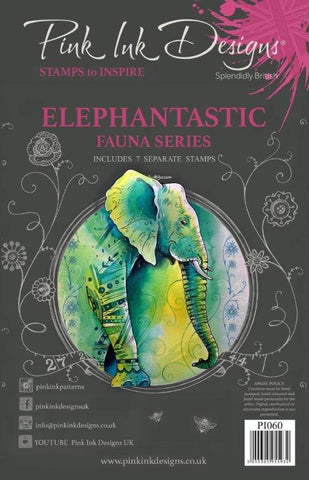 Elephantastic Fauna Series 7 Stamps Set By Pink Ink Designs PI060