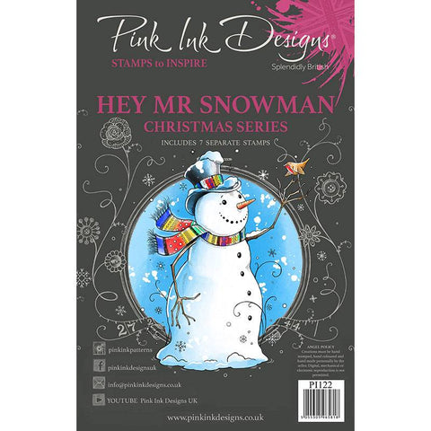 Hey Mr Snowman Christmas Series 7 Stamps Set By Pink Ink Designs PI122