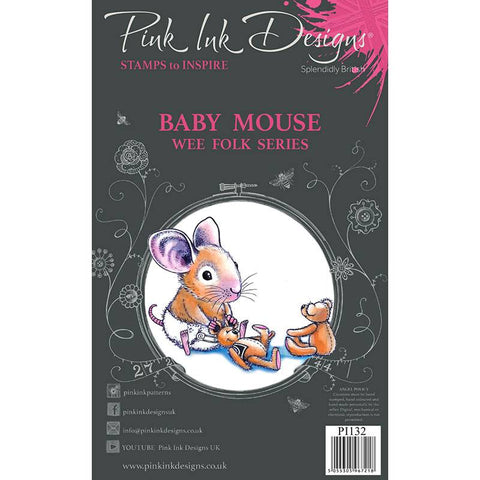 Baby of Ballet Mouse Wee Folk Series Stamps Set By Pink Ink Designs PI132