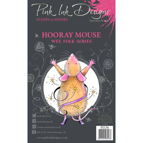 Hooray Mouse Wee Folk Series Stamps Set By Pink Ink Designs PI156