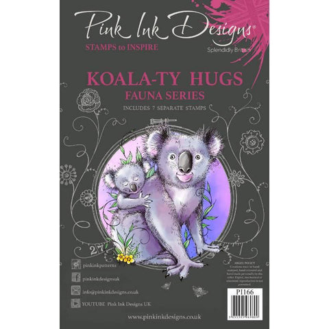 Koala-ty Hugs Fauna Series 7 Stamps Set By Pink Ink Designs PI166