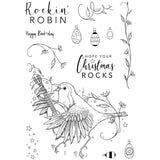 Rockin Robin Christmas Series 13 Stamps Set By Pink Ink Designs PI179